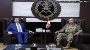 بالصور : قائد الجيش اللبناني العماد جوزاف عون استقبل وزيري الاعلام والزراعة