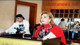 مندوبة الجنوب في المجلس النسائي اللبناني السيدة أسمى البلولي ديراني حيت المرأة اللبنانية والفلسطينية والعربية في يوم المرأة العالمي