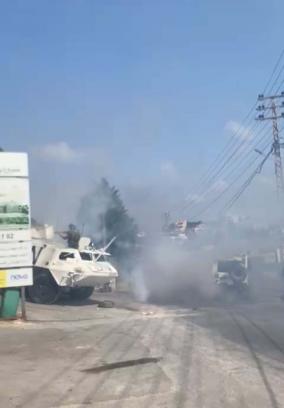 شهيد وجريح  بغارة من مسيرة استهدفت دراجة نارية عند مفترق بلدة المنصوري واشكال بين اهالي عيتيت واليونيفيل