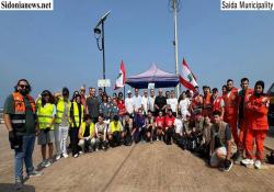 بالصور: بلدية صيدا تشارك في حملة تنظيف الشاطئ والبحر التي نظمتها جمعية SWIM  | م. مصطفى حجازي:  للحفاظ على النظافة العامة والمشاركة في حملات التوعية