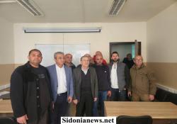 بالصور  : النائب عبد الرحمن البزري تفقّد موقع الغارة على عمارة المقاصد في صيدا والأضررا الناجمة عنها