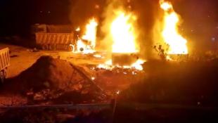 بالصور: فجرا : مجزرة في التليل العكاريّة تحصد أكثر من 20 قتيلا وعشرات الجرحى في  انفجار صهريج مازوت