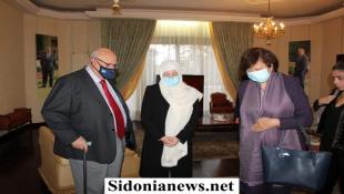 بالصور : فرونتسكا زارت صيدا والتقت النائب بهية الحريري بحضور السعودي