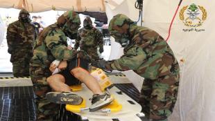 بالصور : الجيش اللبناني : مناورة حول التدخل الطبي عند انفجار سلاح كيميائي