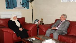 بالصور : السفير الأسباني يبدأ زيارة لمدينة صيدا بلقاء مع بهية الحريري