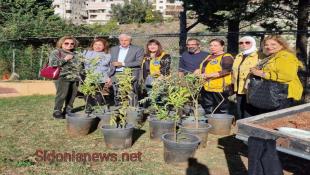 مبادرة بيئية لنادي ليونز صيدا برئاسة السيدة منى شمص الزعتري: تقديم  130 شتلة أشجارمثمرة لمدرسة Lycee Celestin Freinet