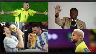 أبطال كرة القدم يهنّئون ميسي العبقري :  مارادونا يبتسم الآن