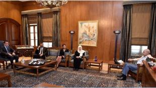 الرئيس بري استقبل  السيدة بهية الحريري مع أبنائها نادر وأحمد وغنى في زيارة شكر