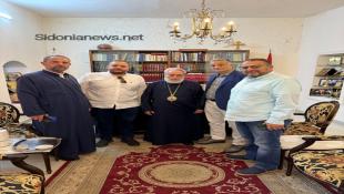بالصور:  وفد من لجنة التضامن اللبنانية الروسية يزور المطران الياس كفوري في صيدا والأب نيقولا باصيل