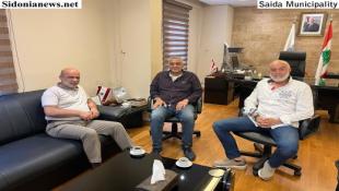 رئيس بلدية صيدا الدكتور حازم بديع إستقبل الدكتور بسام حمود والحاج  حسن الشماس والبحث تناول شؤون المدينة والبلدية