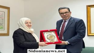 بالصور : بهية الحريري استقبلت بحضور سعيفان وحميدي صقر وفد النقابة العامة للعاملين بالغزل والنسيج في مصر والبحث تناول التعاون المشترك بمجال التدريب النقابي