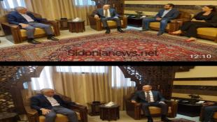 بالصور: وزير الإقتصاد د. عامر البساط يبدأ جولته في صيدا بلقاء المحافظ منصور ضو وزيارة غرفة التجارة ويتفقد أسواق صيدا