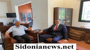 النائب أسامة سعد يستقبل رئيس بلدية جزين دافيد حلو