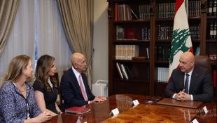 رئيس الجمهورية  العماد جوزاف عون أمام براك وأورتاغوس: لالتزام الأطراف الأخرى مضمون ورقة الإعلان المشتركة والمزيد من دعم الجيش