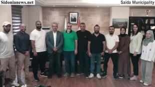المهندس مصطفى حجازي إستقبل في بلدية صيدا  وفدا رياضيا فلسطينياً برئاسة الدكتور رياض  أبوالعينين