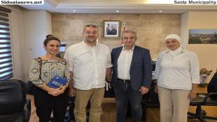 بالصور: المهندس مصطفى حجازي إستقبل في بلدية صيدا  وفد UNHCR  ووفد جمعية نبع