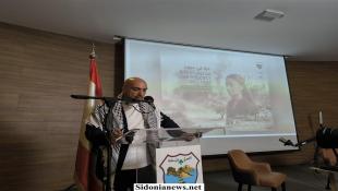 بالصور: عمر مرجان مخاطبا فلسطين من بلدية صيدا خلال لقاء برعايته مع الصحافية بلستيا العقاد : نرحل إليك كل يوم والحق سيجد سبيلَه إلى النور مهما اشتدَّ الظلامُ