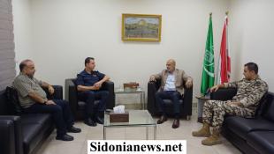 بالصور : الدكتور بسام حمود يستقبل العقيد حلاوي والرائد الأسطة، والبحث يتناول الأوضاع الأمنية في صيدا والجنوب