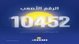 معاهد الأفاق للمعلوماتية والتكنولوجيا - صيدا ترفع الرقم الأصعب شعارا  في عيد الإستقلال اللبناني: 10452 كلم 2