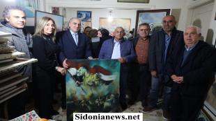 بالصور: النائب د. سامة سعد زار معرض الفنان الراحل محمد علي الخطيب في صيدا