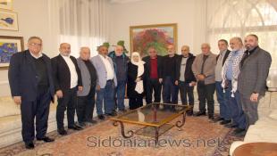 بالصور: بهية الحريري تستقبل ماهر شبايطة مع وفد من فتح ومنظمة التحرير في منطقة صيدا