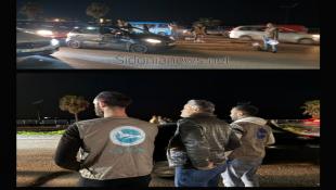 فرق جمعية اعمالنا برئاسة القنصل د.حامد أبوظهر توزع المياه على الوافدين من الجنوب إلى بيروت مرورا بصيدا في ظل التهديدات الإسرائيلية