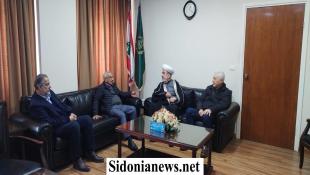 النائب أسامة سعد بحث مع المفتي سليم سوسان في أوضاع النازحين في صيدا