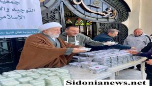 دار الإفتاء الجعفري في صيدا وحسينية صيدا تفتحان أبوابهما للنازحين بتوجيه من المفتي الجعفري الشيخ محمد عسيران