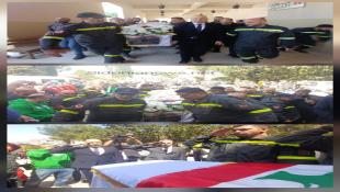 بالصور :  مدير عام الدفاع المدني العميد الركن عماد خريش يشارك في تشييع شهيد الدفاع المدني في صيدا فهمي الشامي