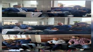 رئيس جمعية أعمالنا القنصل د.حامد أبوظهر يستقبل الدكتور أحمد زراقط وعقيلته حيث قدما التعزية بوفاة الناشطة في جمعية أعملنا الحاجة جميلة محي الدين أبوظهر بحضور العائلة