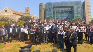 بالصور: مئات الصحافيين والمصورين لبوا دعوة نقابة المحررين الصحافيين لوقفة  أمام الأسكوا في بيروت  وفاء لشهداء الصحافة الـ 27 وللشهيدة آمال خليل