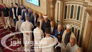 بالصور: المفتي الشيخ سليم سوسان أم صلاة  عيد الأضحى في مسجد الحاج بهاء الدين الحريري في صيدا بحضور فاعليات وجموع المصلّين