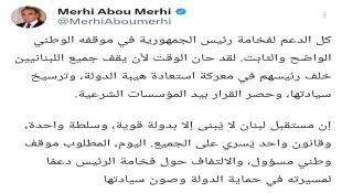 مرعي أبو مرعي: كل الدعم لفخامة رئيس الجمهورية في مسيرته لحماية الدولة وصون سيادتها