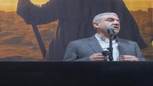 بالصور: وزير العمل السابق د. مصطفى بيرم خلال رعايته حفل تأبين ثلة من شهداء حارة صيدا : صبر وحكمة أهالي الجنوب له سقف وهو حرصهم